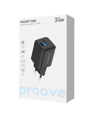 Încărcător Proove Pocket Gan, 30W, Negru