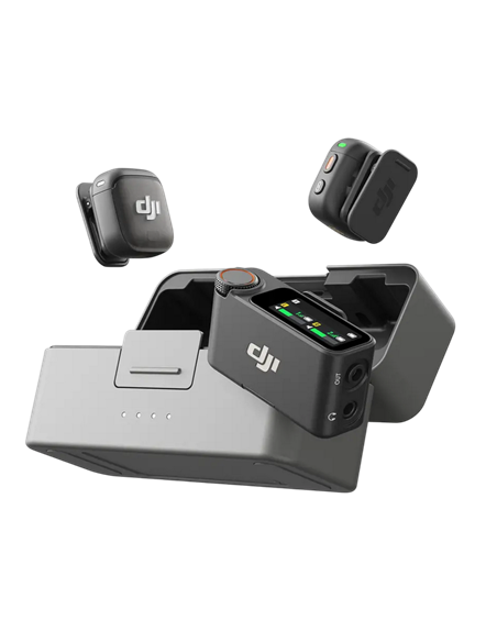 Microfon portabil pentru înregistrare vocală DJI Mic 3 (2 TX + 1 RX + Charging Case), Fără fir, Negru