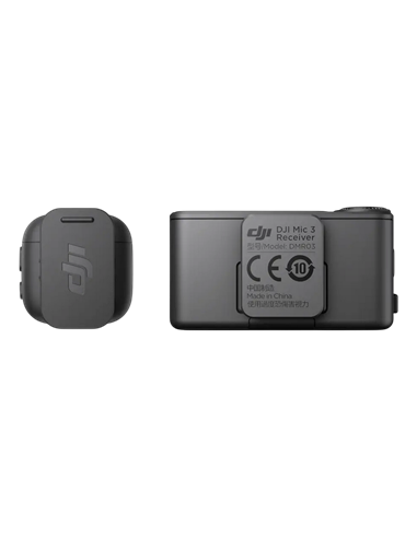 Microfon portabil pentru înregistrare vocală DJI Mic 3 (2 TX + 1 RX + Charging Case), Fără fir, Negru