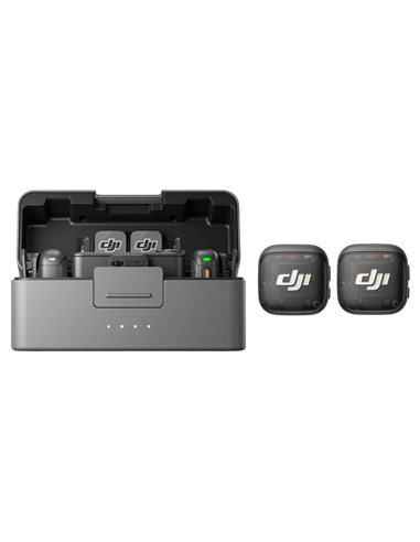 Microfon portabil pentru înregistrare vocală DJI Mic 3 (2 TX + 1 RX + Charging Case), Fără fir, Negru