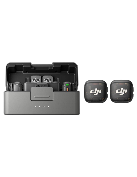 Microfon portabil pentru înregistrare vocală DJI Mic 3 (2 TX + 1 RX + Charging Case), Fără fir, Negru