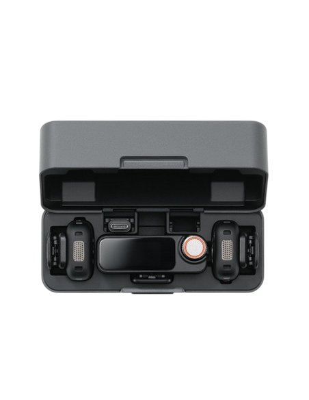 Microfon portabil pentru înregistrare vocală DJI Mic 3 (2 TX + 1 RX + Charging Case), Fără fir, Negru