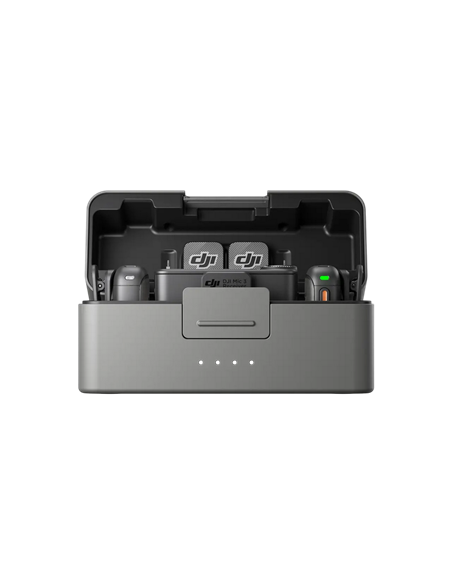 Microfon portabil pentru înregistrare vocală DJI Mic 3 (2 TX + 1 RX + Charging Case), Fără fir, Negru