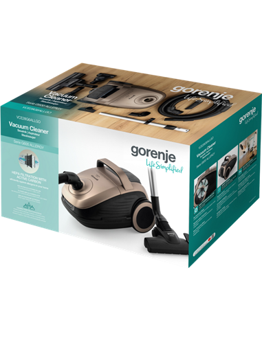 Aspirator Gorenje VCE28G6ALLGO, Negru | Bronz