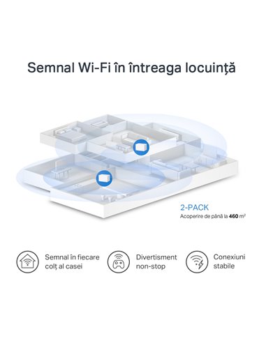 Домашняя Mesh Wi-Fi система MERCUSYS Halo H80X (2-pack), Белый