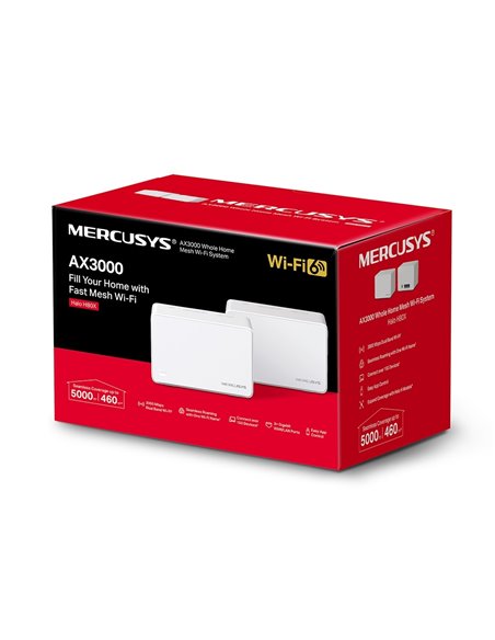 Домашняя Mesh Wi-Fi система MERCUSYS Halo H80X (2-pack), Белый