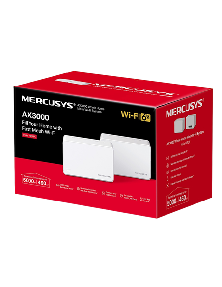 Домашняя Mesh Wi-Fi система MERCUSYS Halo H80X (2-pack), Белый