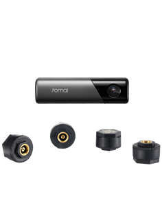 Cameră DVR frontală 70mai M500 + Senzori de presiune a anvelopelor T04, Negru
