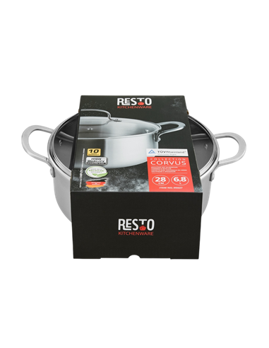 Кастрюля RESTO 95027, 7,3л, Нержавеющая сталь