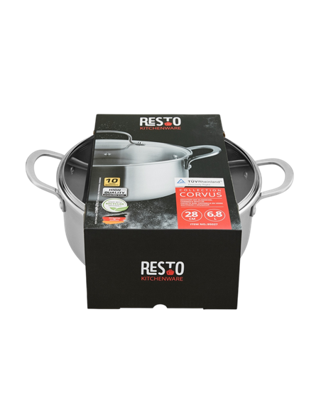 Кастрюля RESTO 95027, 7,3л, Нержавеющая сталь