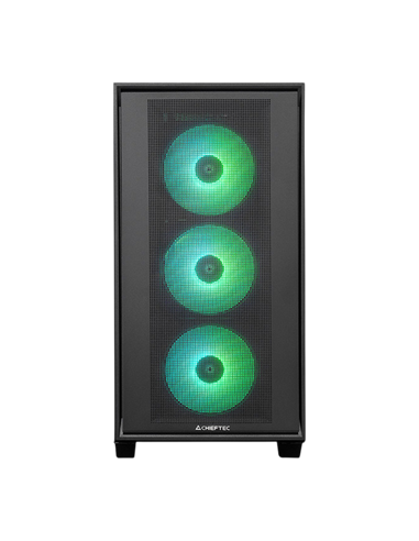 Компьютерный корпус Chieftec Hunter 3, Midi-Tower, Без блока питания, Чёрный