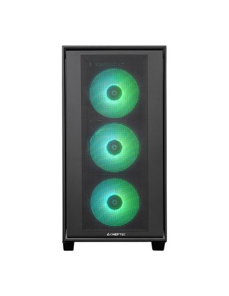 Компьютерный корпус Chieftec Hunter 3, Midi-Tower, Без блока питания, Чёрный
