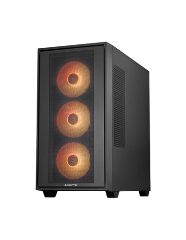 Компьютерный корпус Chieftec Hunter 3, Midi-Tower, Без блока питания, Чёрный