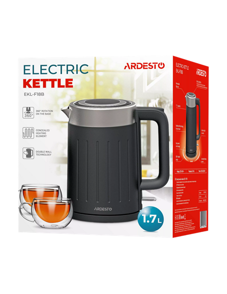 Fierbător electric Ardesto EKL-F18B, Negru