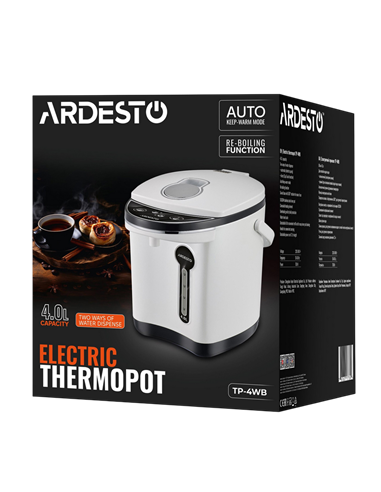 Termopot Ardesto TP-4WB, Alb