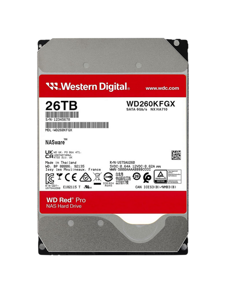 Жесткий диск Western Digital WD Red Pro, 3.5", 26 ТБ <WD260KFGX>