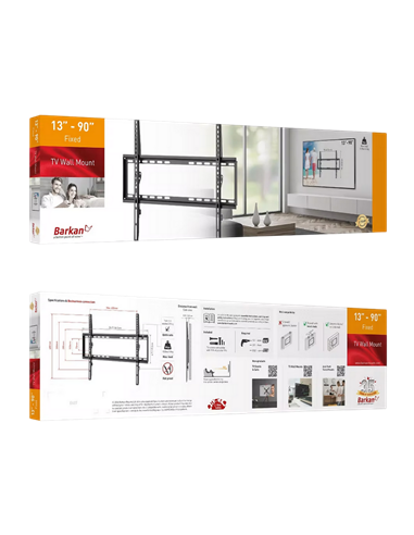 Suport fixat pe perete BARKAN E407, Negru