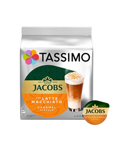 Cafea Jacobs Tassimo Latte Macchiato Caramel, 8 buc
