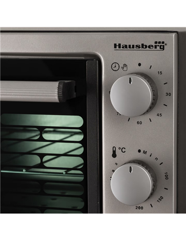 Электропечь Hausberg HB9320, Серый | Черный