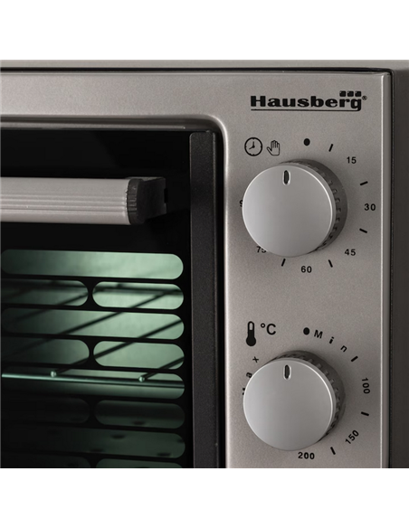 Электропечь Hausberg HB9320, Серый | Черный
