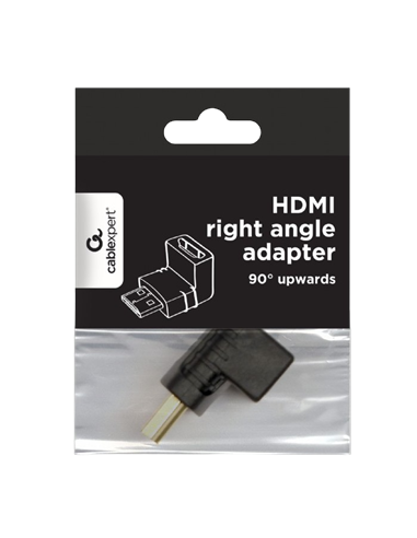 Adaptor Video Cablexpert A-HDMI90-FML, HDMI (M) - HDMI (F), Negru