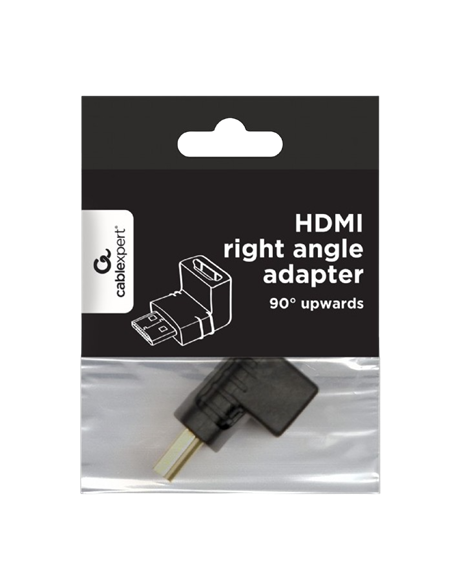 Adaptor Video Cablexpert A-HDMI90-FML, HDMI (M) - HDMI (F), Negru