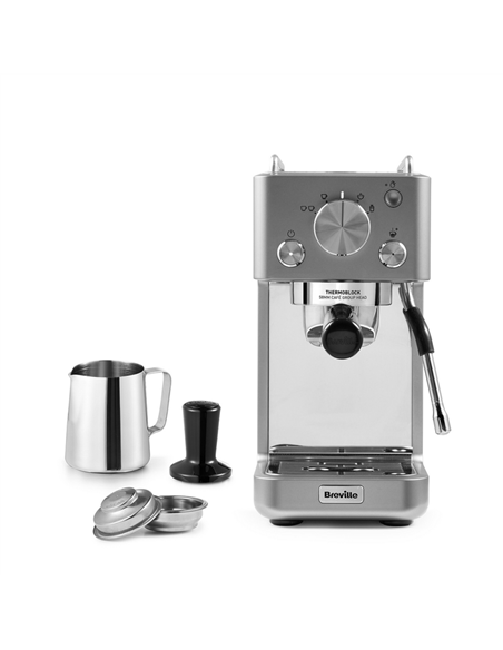 Кофеварка рожковая Breville VCF185X-01, 1415Вт, Нержавеющая сталь
