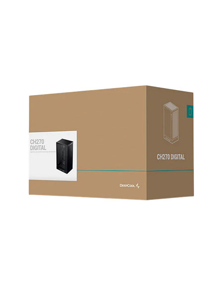 Компьютерный корпус Deepcool CH270 Digital, Mini-Tower, Без блока питания, Чёрный