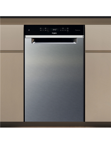 Посудомоечная машина Whirlpool WH6UB10BS7A0X, Нержавеющая сталь