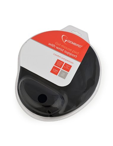 Коврик для мыши Gembird MP-GEL-BK, 240мм x 220мм, Чёрный