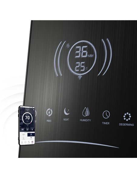 Umidificator de aer Polaris PUH9105, Negru