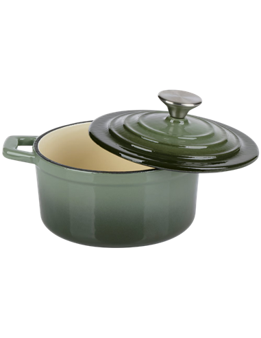 Кастрюля Alpina Cast Iron, 0,8л, 14см, Зелёный