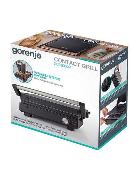Grătar electric Gorenje GCG2000M, 2000W, Negru