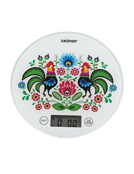 Cântar electronic de bucătărie Zelmer ZKS1611, Alb