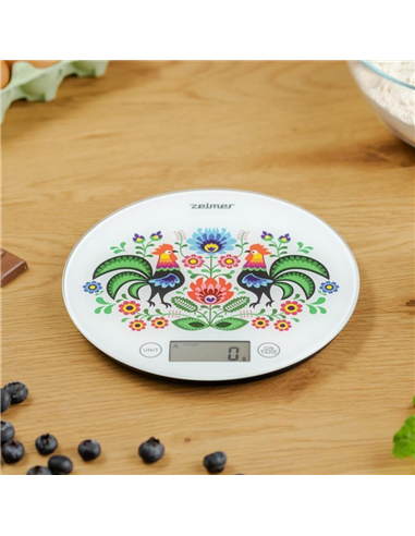 Электронные кухонные весы  Zelmer ZKS1611, Белый