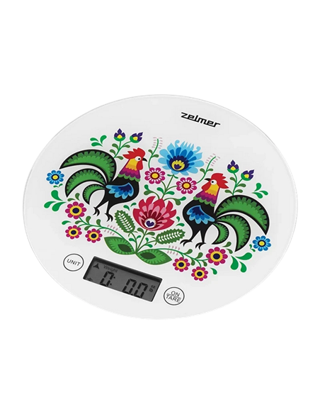 Cântar electronic de bucătărie Zelmer ZKS1611, Alb