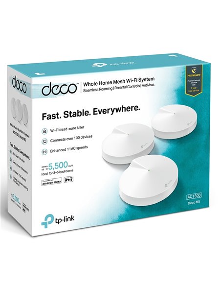 Sistem Wi-Fi Mesh TP-LINK Deco M5 (3-Pack), Alb