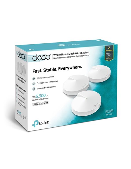 Sistem Wi-Fi Mesh TP-LINK Deco M5 (3-Pack), Alb
