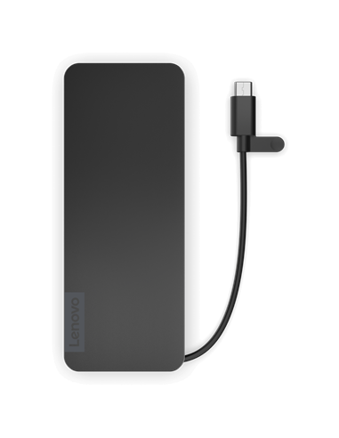 Stație Docking Lenovo USB-C Slim Travel Dock, Negru