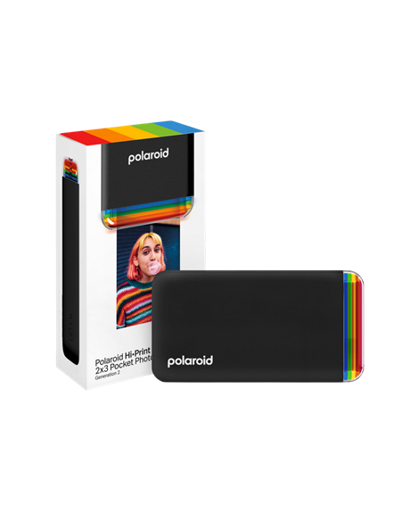 Imprimantă foto Polaroid Hi-Print 2x3 Generation 2 + Paper, 54 x 86 mm, Negru