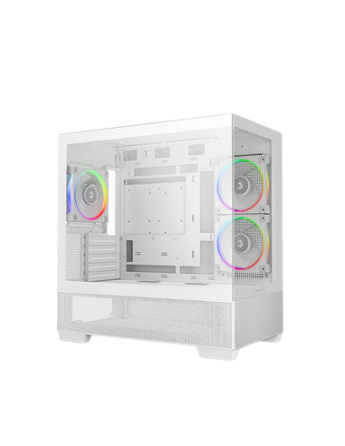 Компьютерный корпус Deepcool CG380 3F WH, Mini-Tower, Без блока питания, Белый