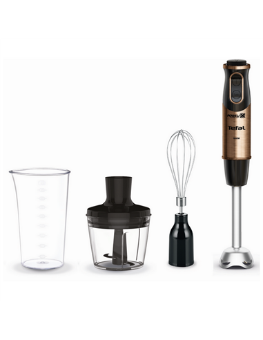 Blender de mână Tefal HB656G10, Negru | Bronz