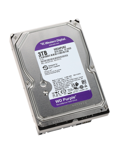 Жесткий диск Western Digital WD Purple, 3.5", 3 ТБ <WD34PURZ>
