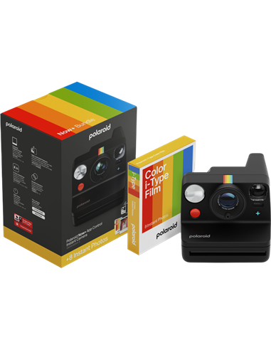 Cameră Foto Polaroid Now Gen 3 + Color Film Bundle, Negru
