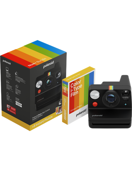Фотоаппарат моментальной печати Polaroid Now Gen 3 + Color Film Bundle, Черный