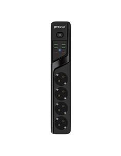 Сетевой фильтр Proove Power Strip P-04, 4 Розеток, 2м, Черный
