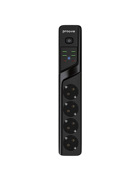 Сетевой фильтр Proove Power Strip P-04, 4 Розеток, 2м, Черный