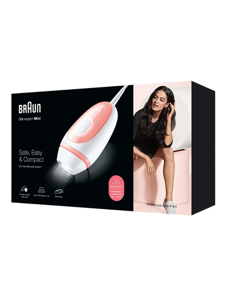 Fotoepilator Braun PL1014 Silk-expert Mini, Roz | Alb