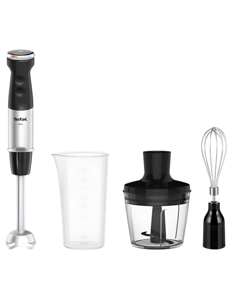 Blender de mână Tefal HB673830, Negru | Oțel inoxidabil