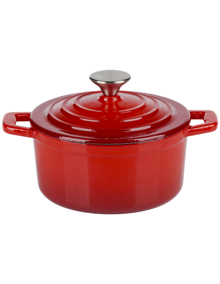 Кастрюля Alpina Cast Iron, 0,8л, 15см, Красный
